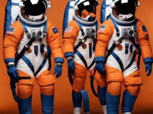The astronaut wears Prada
